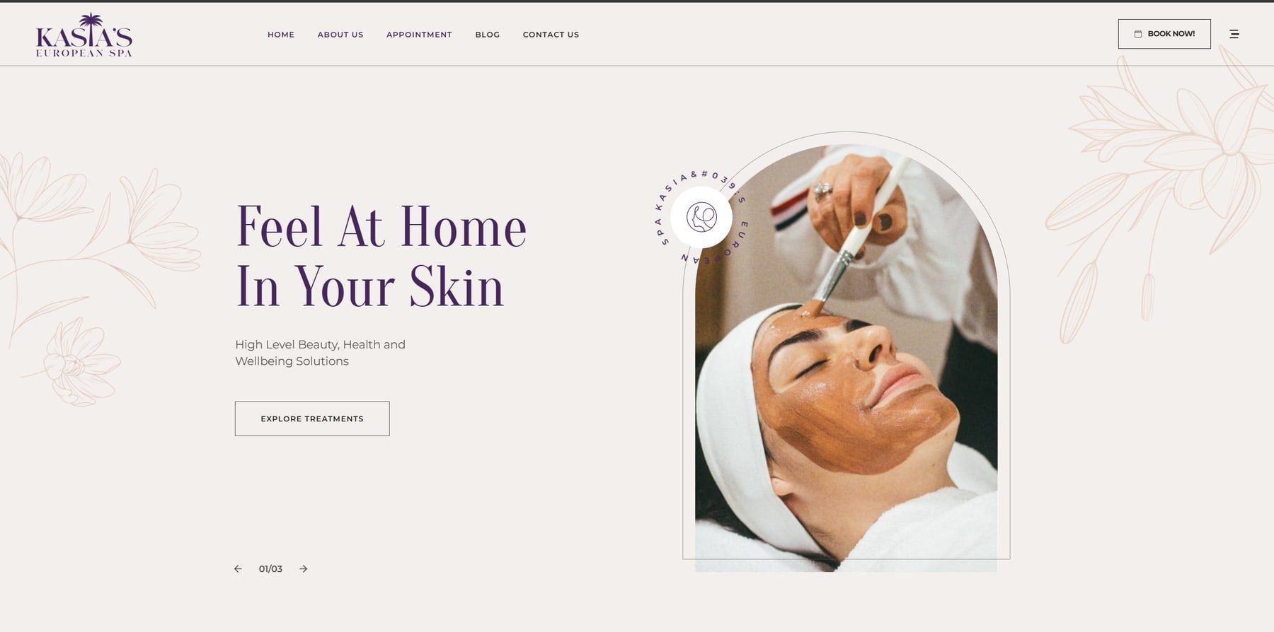 Strona salonu Kasia’s spa: Feel at home in your skin